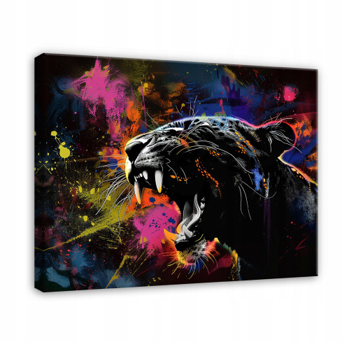 ABSTRACT PANTERA IMAGE FOR THE SITTING ROOM ON A WALL PLATE 100x70