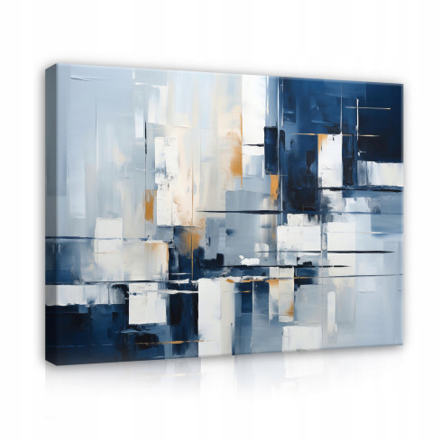 ABSTRACT IMAGE BLUE for the living room bedroom wall panel 100x70
