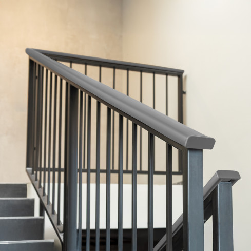 PVC handrail PREMIUM, railing 40x8mm, dark grey