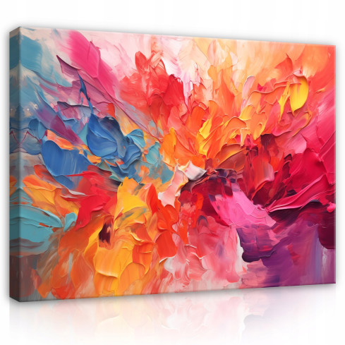 ABSTRACT COLOUR IMAGE ON FLAT WALLS SITTING ROOM 100x70