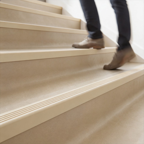 Non-slip stair nosing, 40x40mm, 150cm, beige