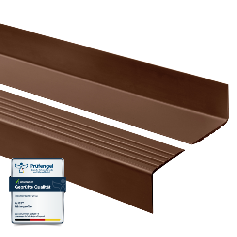 Non-slip stair nosing 50x42mm 150cm, brown
