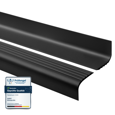 Non-slip stair nosing 52x40mm 150cm, black