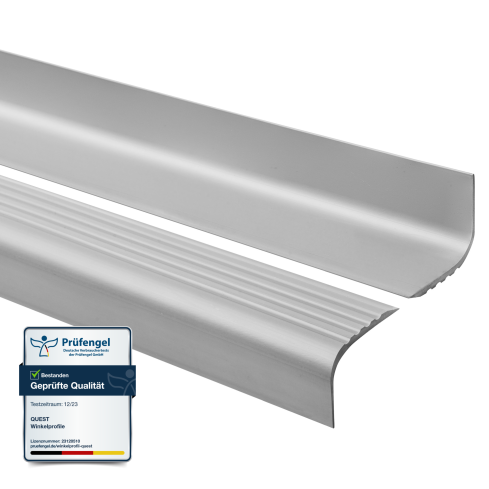 Non-slip stair nosing 52x40mm 150cm, grey