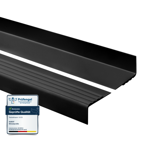 Non-slip stair nosing 30x27mm, 150cm, black