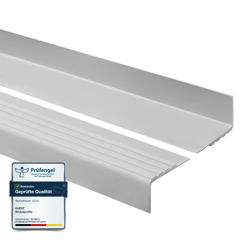 Non-slip stair nosing 30x27mm, 150cm grey