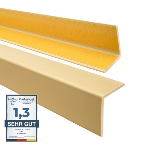 PVC Corner trim with glue, creme