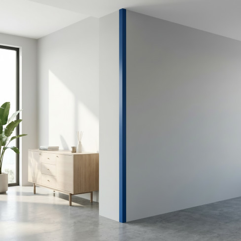 PVC angle profile, self-adhesive edge protection, corner protection, blue