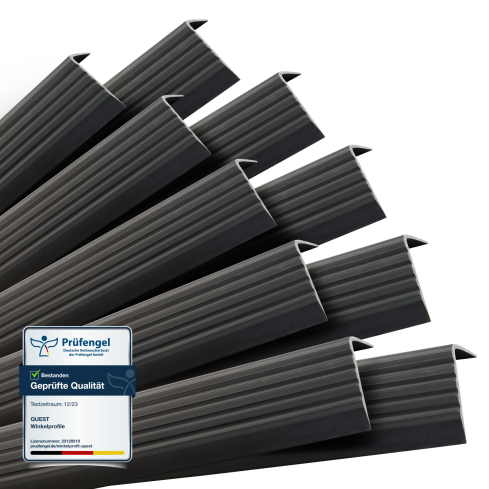 Anti-slip stair profile self-adhesive 40x25mm black