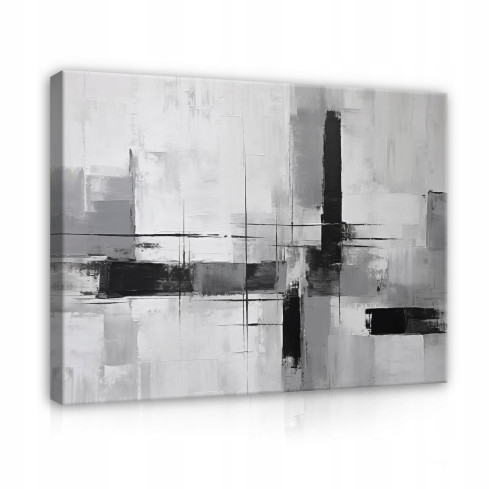 ABSTRACT IMAGE FOR LIVING ROOM ON WALL PLATE LARGE GREY MODERN 100x70