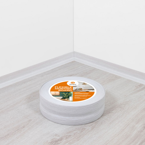 Flexible skirting board, self-adhesive, PVC 32x23mm, birch