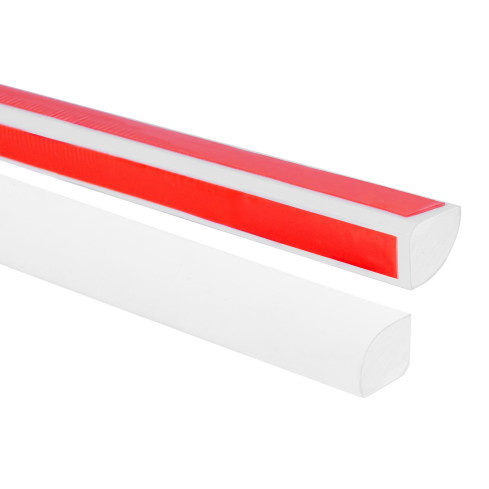 PVC self-adhesive decorative quarter-round strip, white