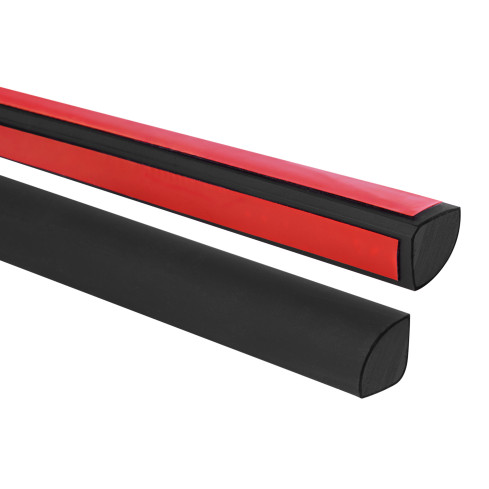 PVC self-adhesive decorative quarter-round strip, black
