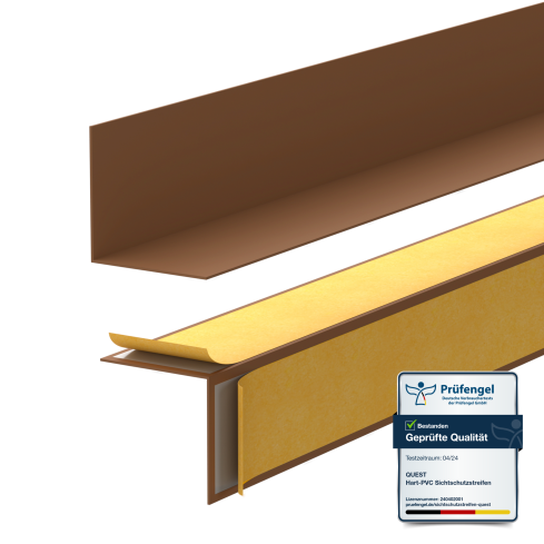 Minimalist Self-adhesive Rigid PVC Skirting Board, Brown
