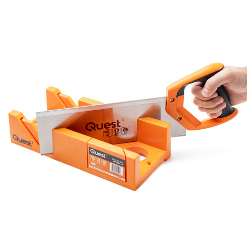 Mitre box with 300 mm (12") saw, angle cutting tool for PVC