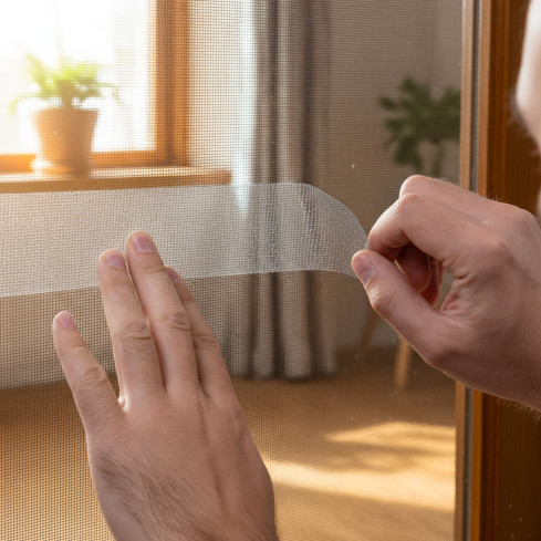 Self-adhesive repair tape for mosquito nets, patch for insect screens, 50mm/20m