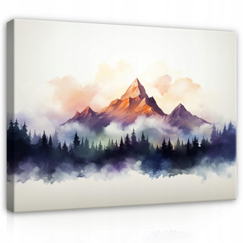 ABSTRACT NATURE MOUNTAINS painting on canvas Wall for Bedroom Living Room 100x70