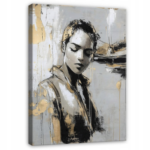 painting for the living room bedroom woman face GLAMOUR on canvas wall 40x30