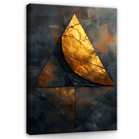 ABSTRACT INDUSTRIAL LOFT GOLD/BLACK IMAGE FOR SITTING ROOM 100x70