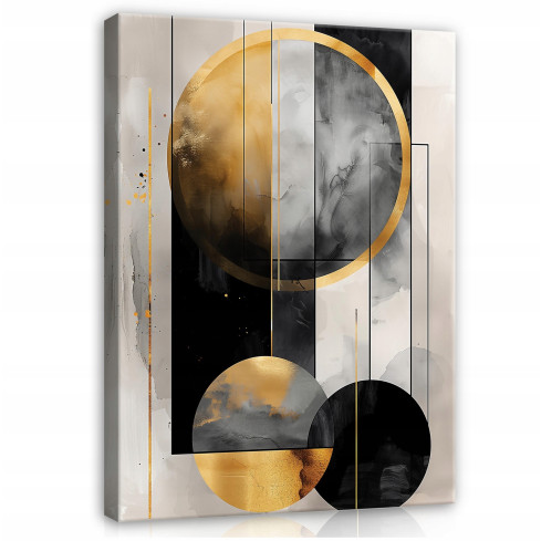 ABSTRACT ART DECO GOLD ON WALL PLATE FOR SITTING ROOM 100x70