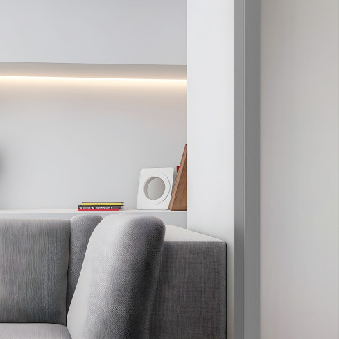Corner guard, wall trim, grey