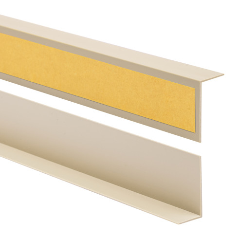  PVC uneven angle profile, glued on the outside, corner protection, beige