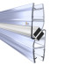Magnetic angle shower gasket 200 cm, for 6-8mm glass, transparent, 2 pieces