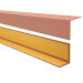 PVC angle profile, self-adhesive edge protection, corner protection, light brown