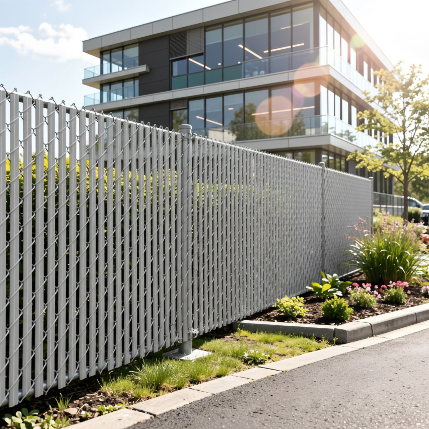 PVC fence board for vertical installation - Gray
