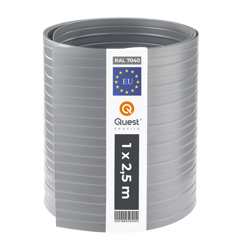 Fence Tape Quest® Lux 900 g/m², 19cm Gray RAL 7040
