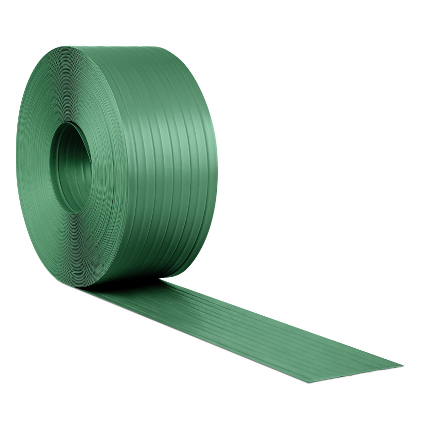 PVC fence strip 10 cm, narrow slat for premium panel fences, 900 g/m2, green RAL 6005