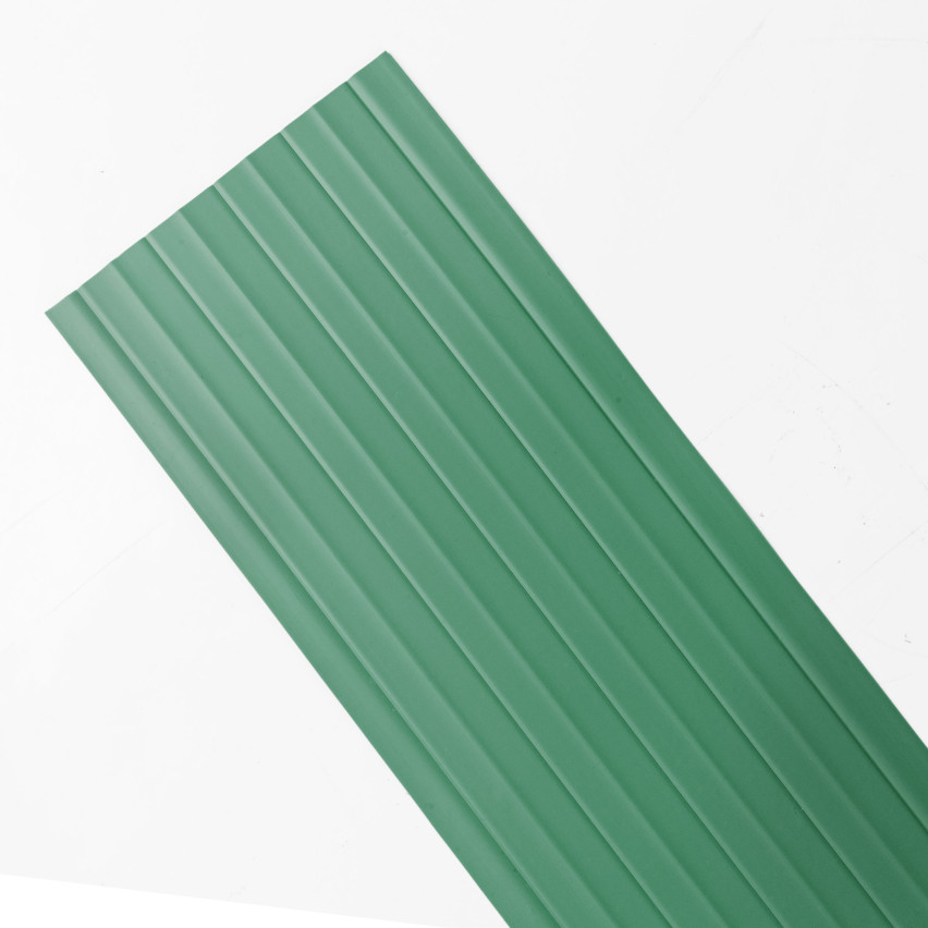 PVC fence strip 10 cm, narrow slat for premium panel fences, 900 g/m2, green RAL 6005