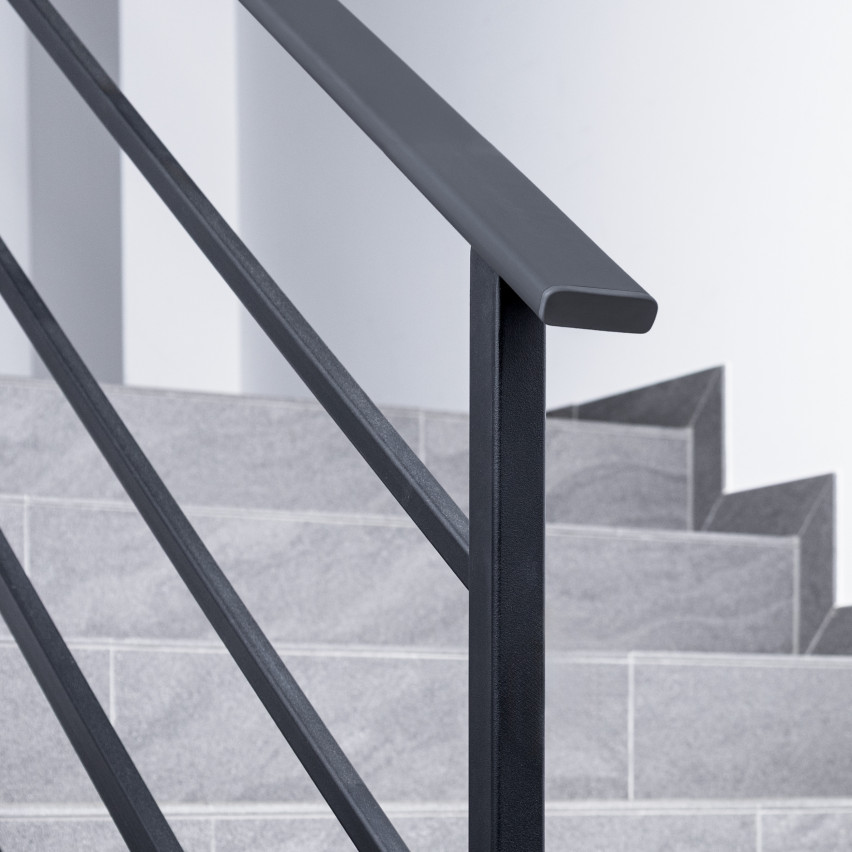 PVC handrail STANDARD railing 40x8mm dark grey 