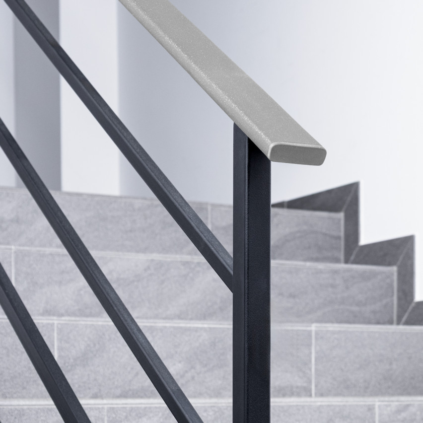 PVC railing strip STANDARD 40x8mm silver