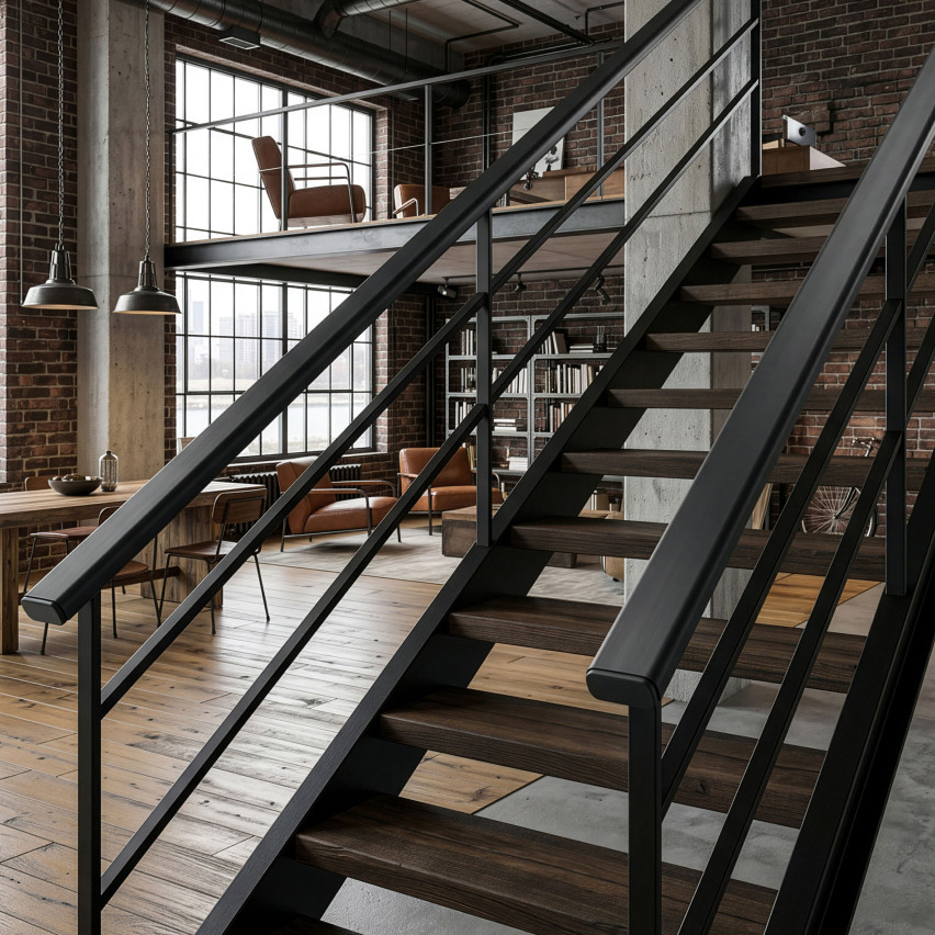 PVC handrail PREMIUM, railing 40x8mm, dark grey