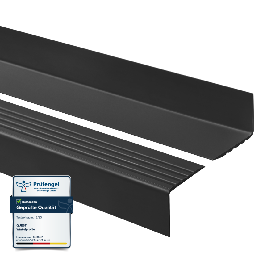 Non-slip stair nosing 50x42mm 150cm, black
