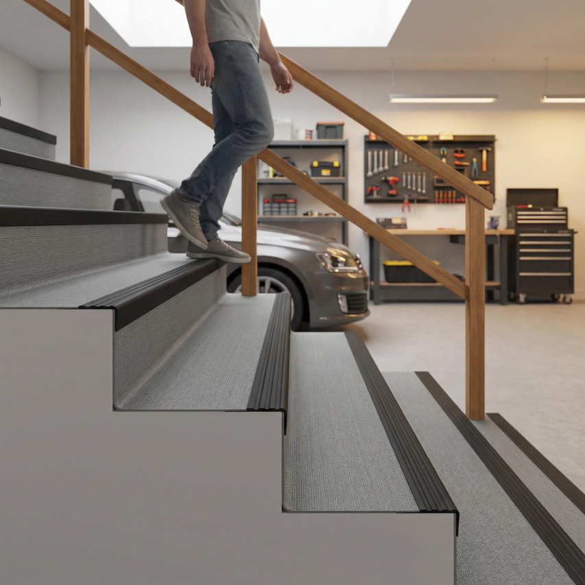 Non-slip stair nosing 30x27mm, 150cm, beige