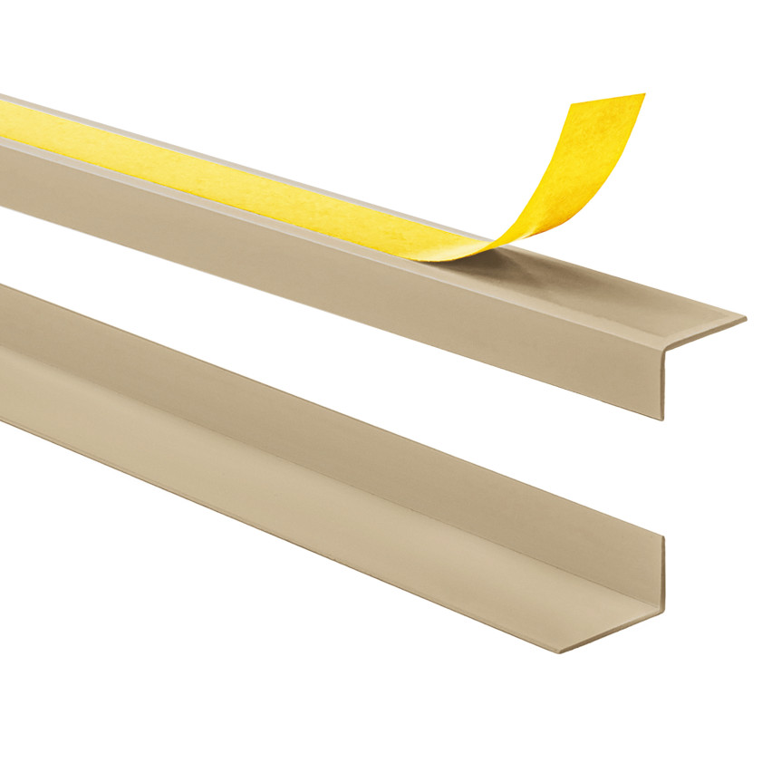  PVC uneven angle profile, glued on the outside, corner protection, beige