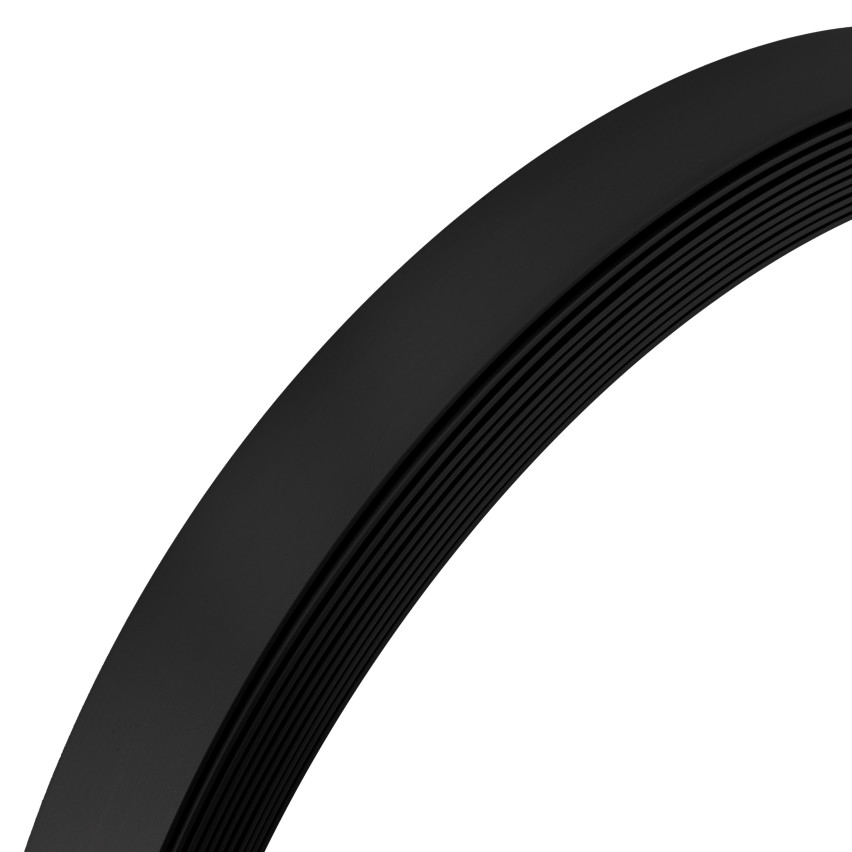 Hard PVC flat bar with adhesive, black, 10 m