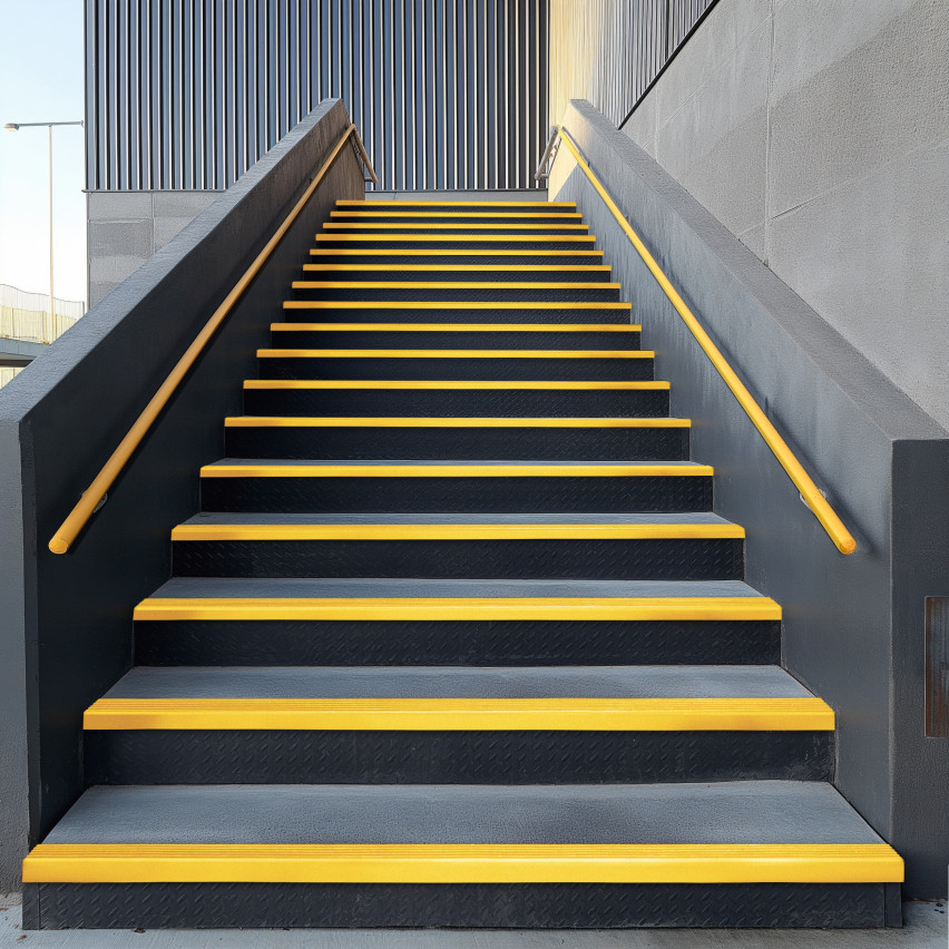 Non-slip stair nosing, self-adhesive, 50x42mm, creme 