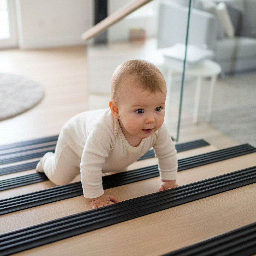 Non-slip stair nosing 50x42mm 150cm, black