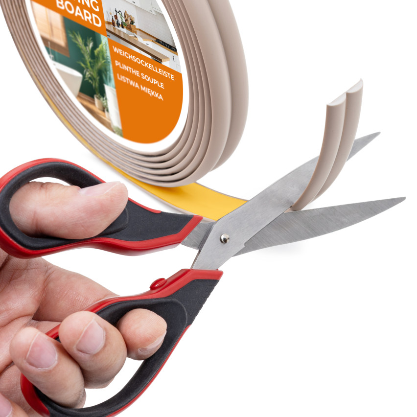 PVC finishing and protective edge trim, self-adhesive beige 10/10 5m