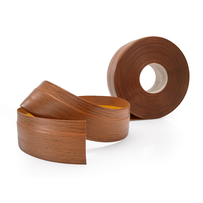 Flexible skirting board, self-adhesive, PVC 50x20mm, rustic oak