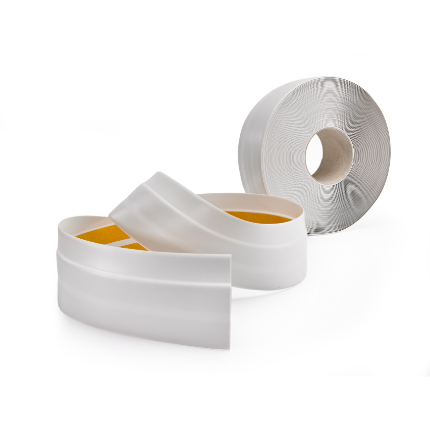 Flexible skirting board, self-adhesive, PVC 50x20mm, light grey