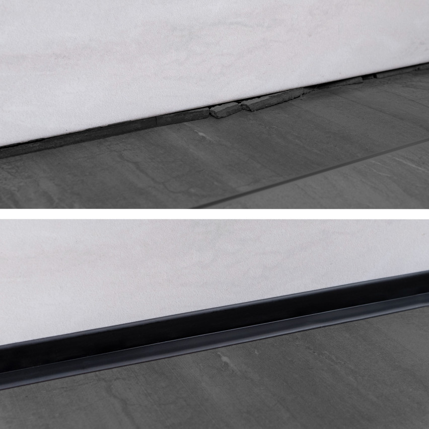 Flexible skirting board, self-adhesive, PVC 50x20mm, rustic oak
