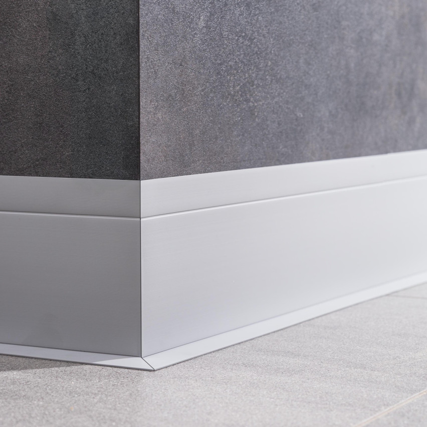 PVC multifunctional strip 6in1 - self-adhesive trim panel, dark gray