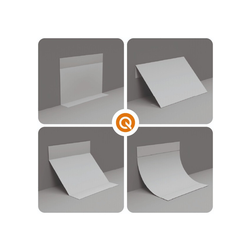 PVC multifunctional strip 6in1 - self-adhesive trim panel, dark gray