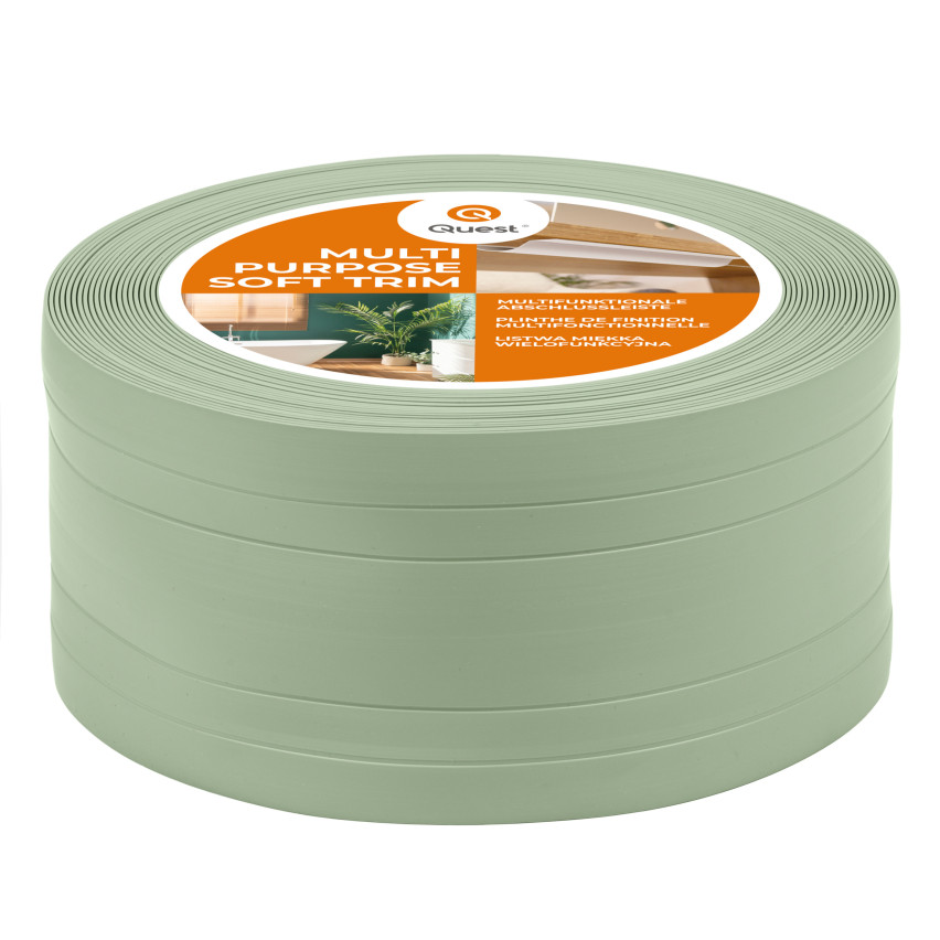 PVC Multifunctional Trim 2in1 – Self-Adhesive Finishing Panel, 110Mm, Light Green
