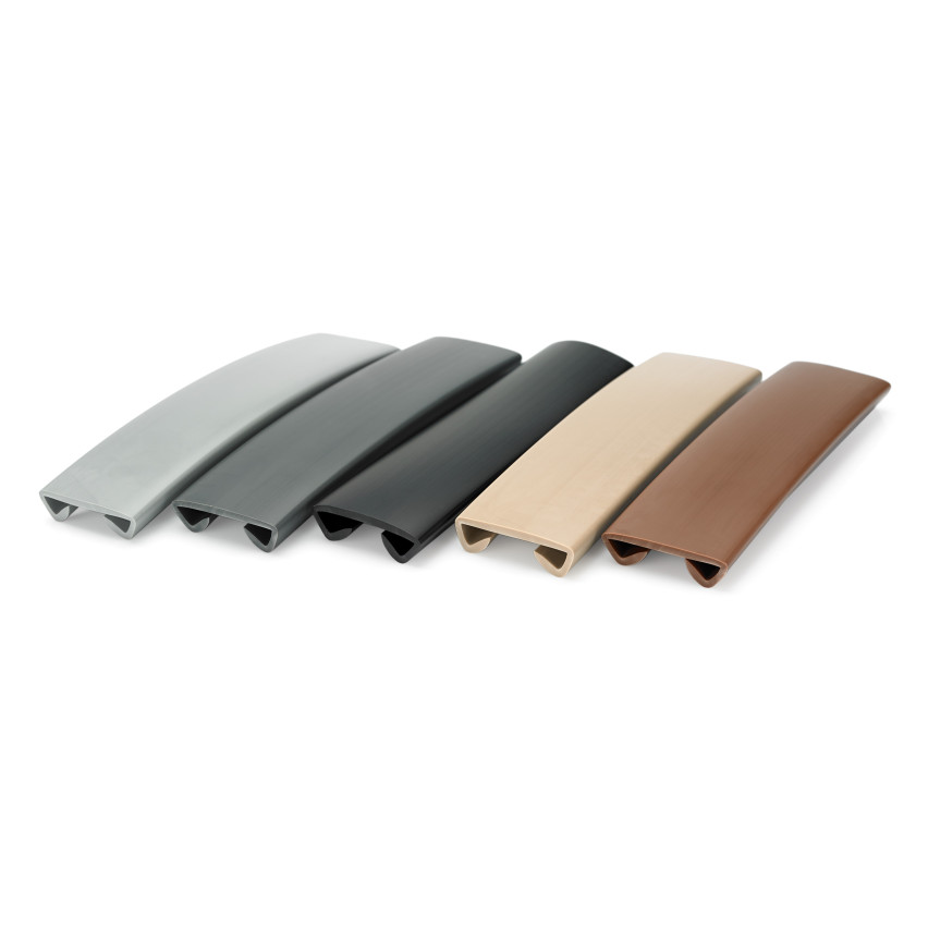 PVC handrail STANDARD railing 40x8mm dark grey 