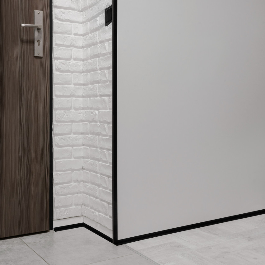 PVC uneven angle profile, self-adhesive edge protection, corner protection, beige